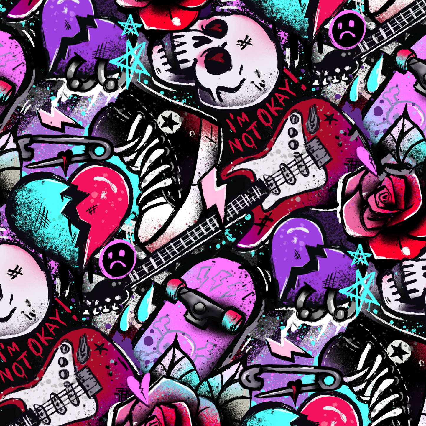 Emo Grafitti - Pink/ Purple