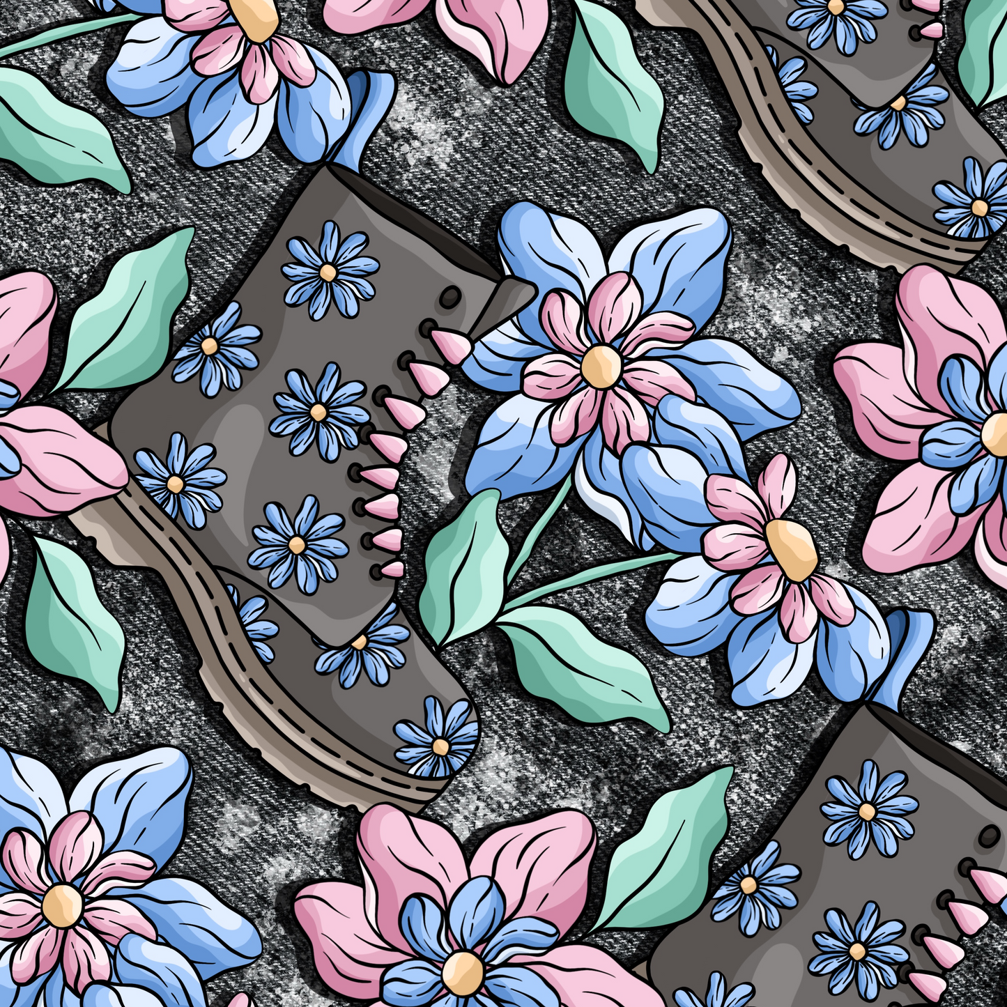 Floral Boots