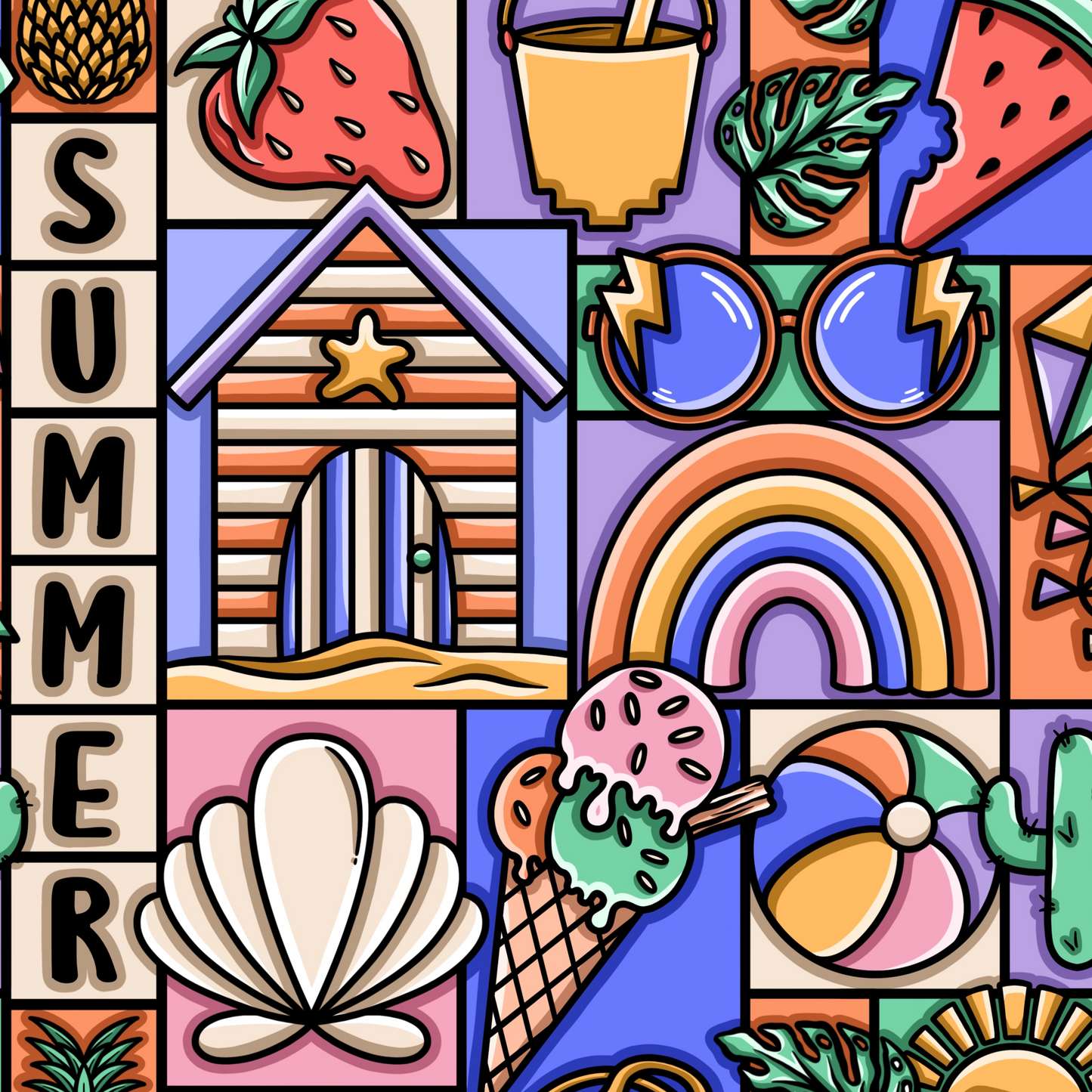 Summer Patchwork Lilac