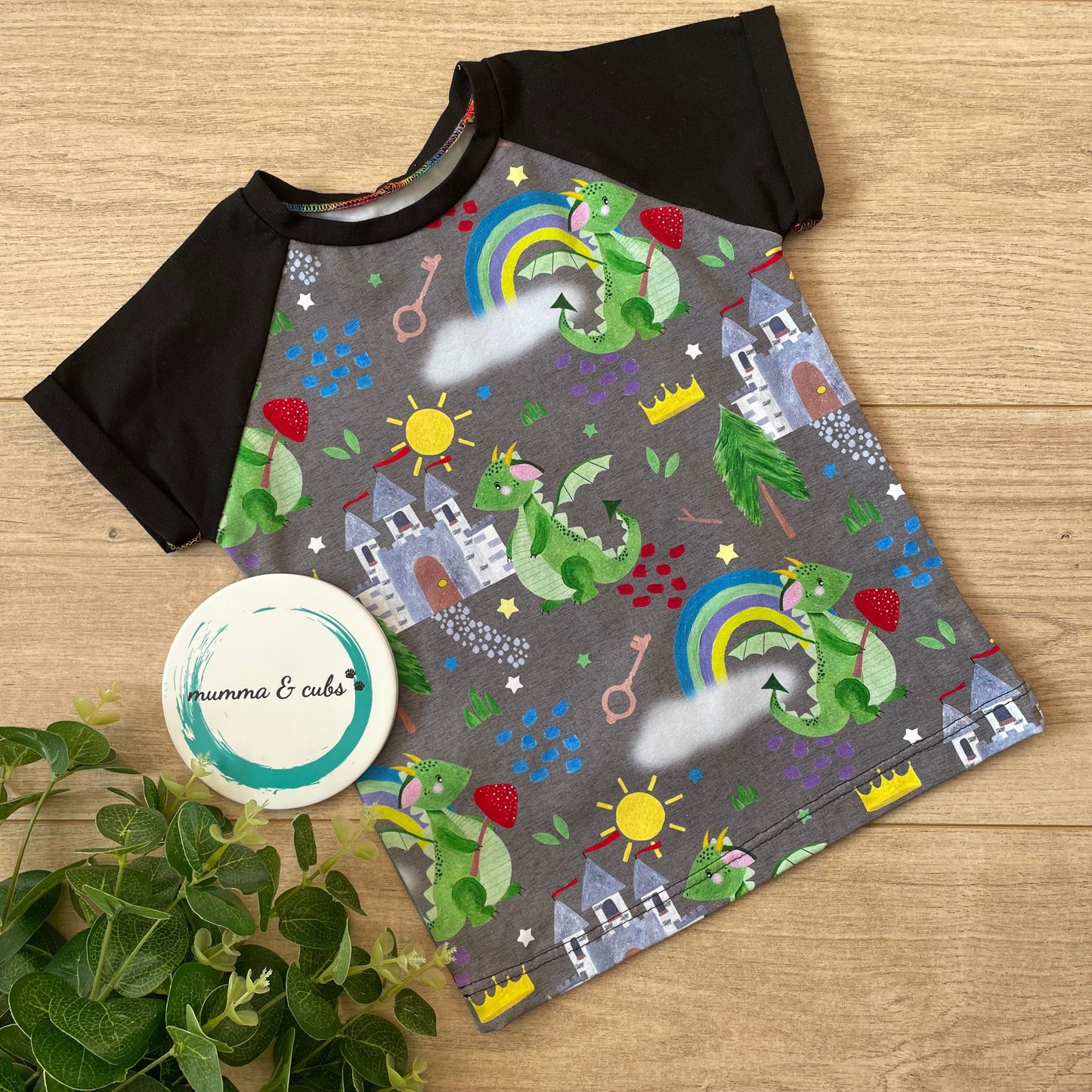 Short Sleeve T-shirt - Diago dragon - 2-3yrs