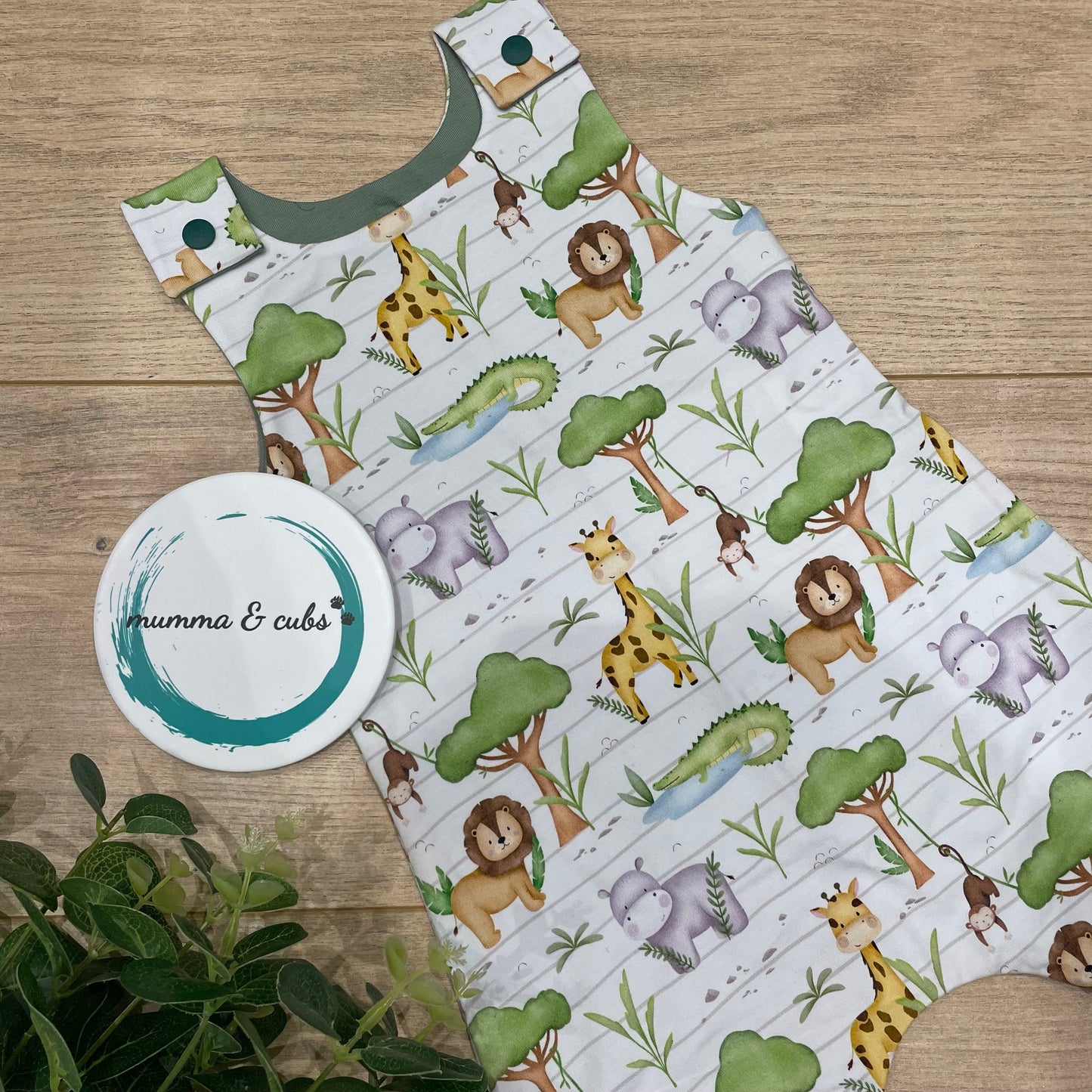 Short Dungaree - Sweet Safari - 6-12m