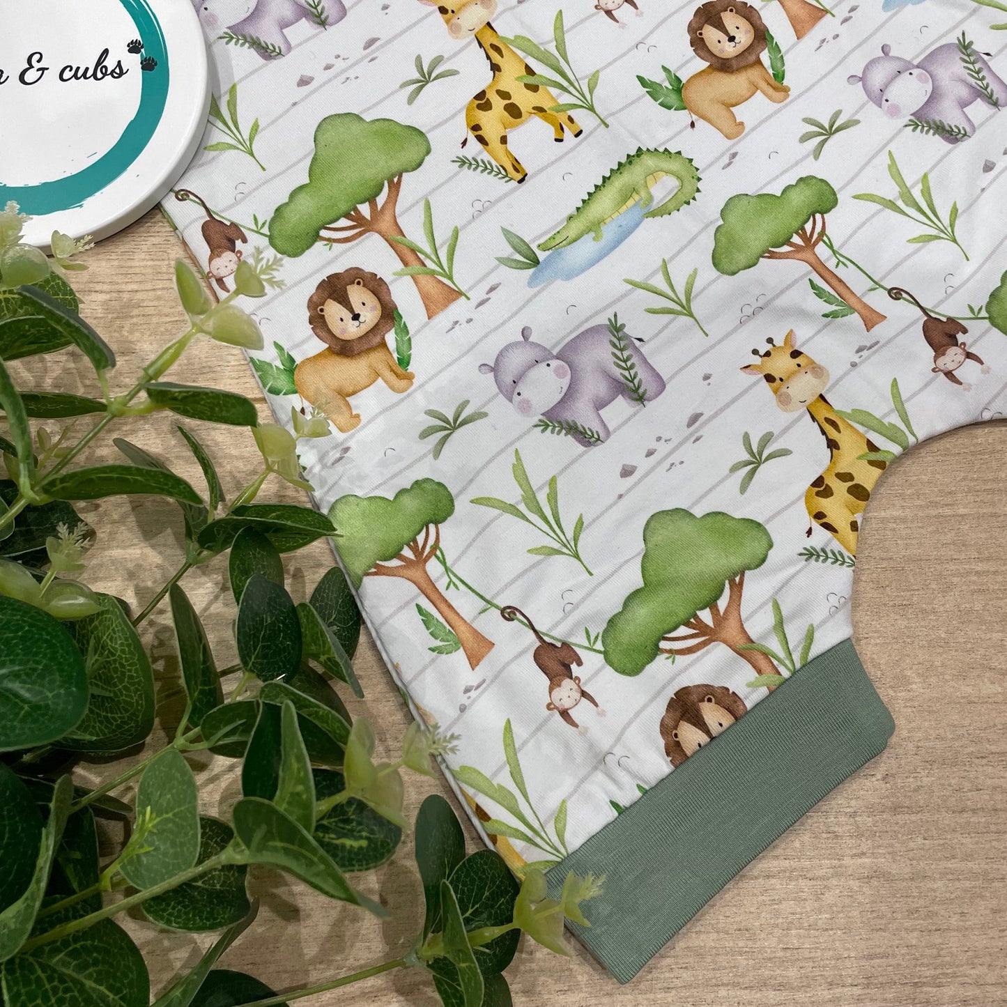 Short Dungaree - Sweet Safari - 6-12m