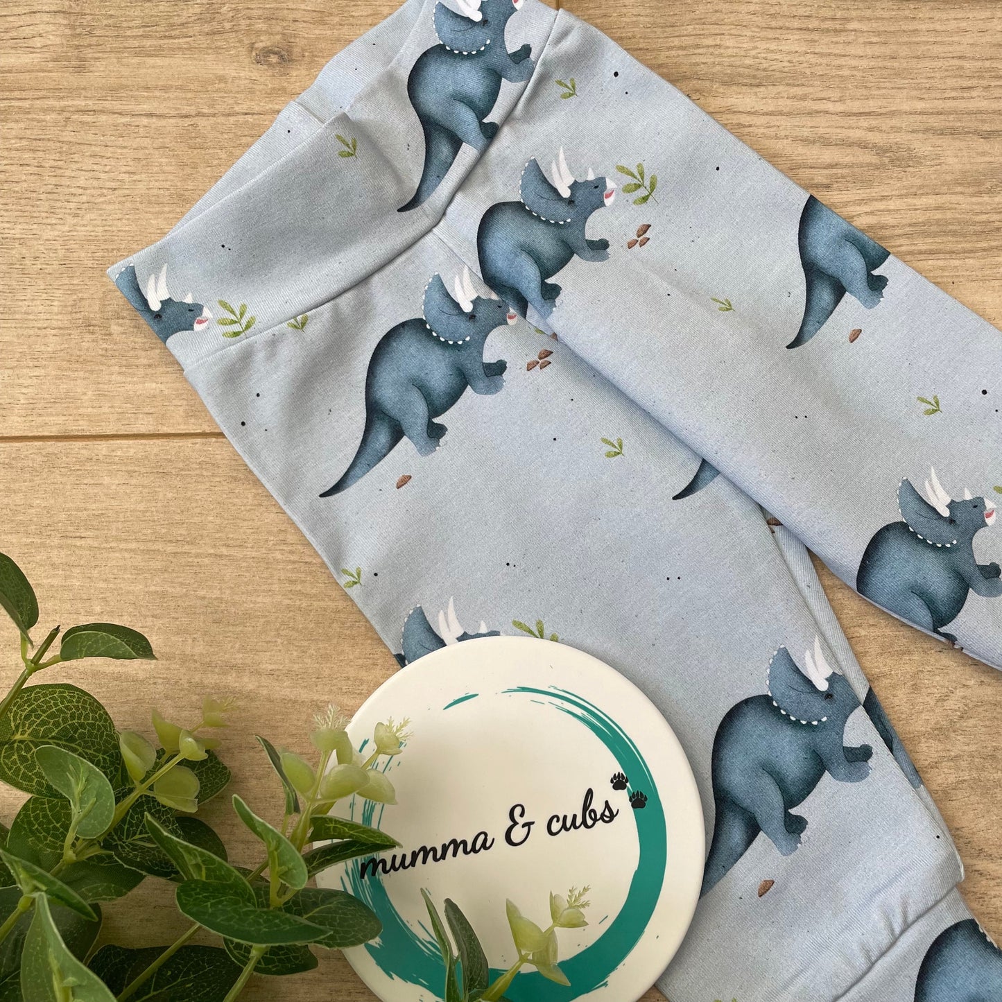 Leggings - Terry Triceratops - 3-6m