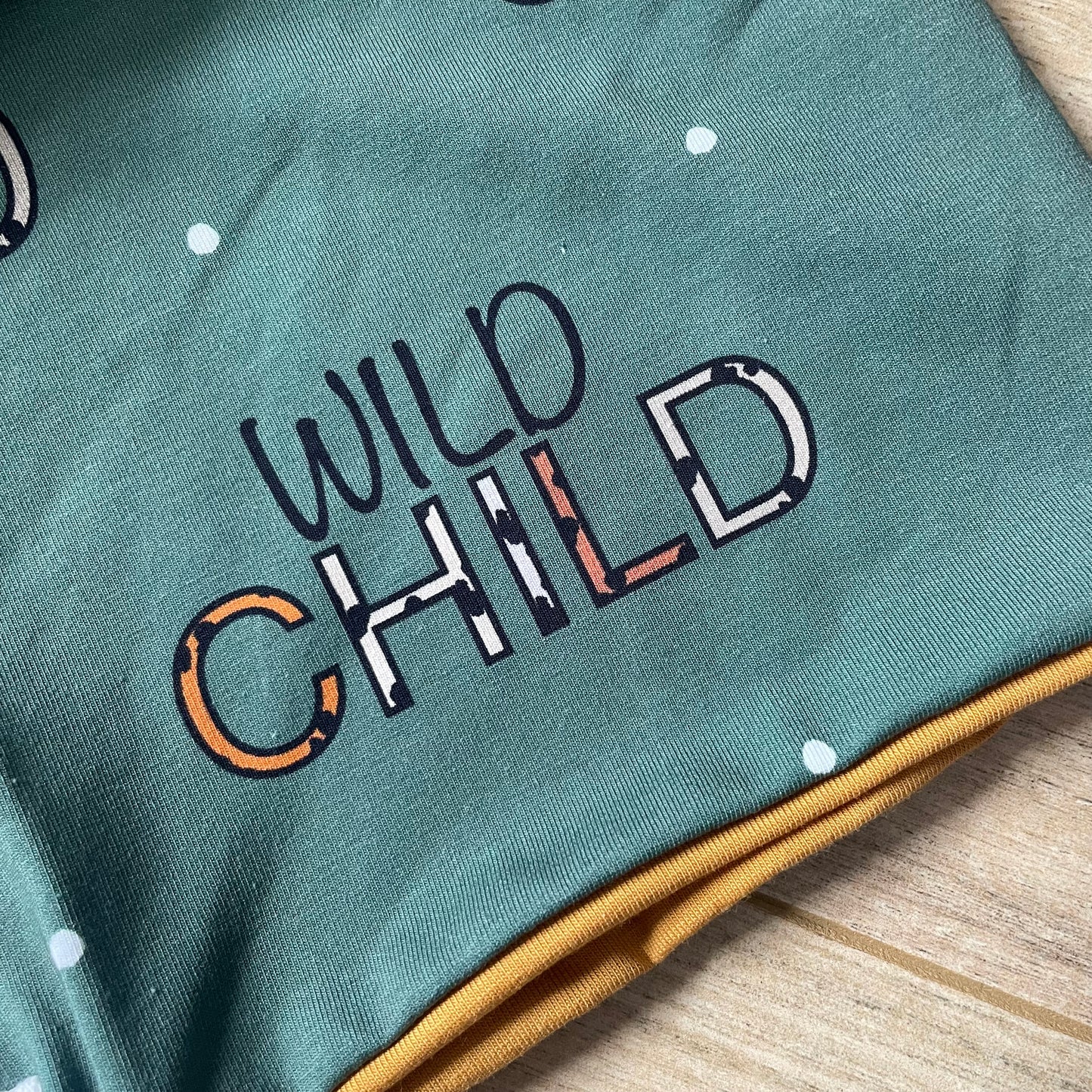 Handmade Slouch Beanie Hat Kids – Ready to Ship | Wild Child | Oeko-Tex Cotton Jersey Children's hat (48-53cm)
