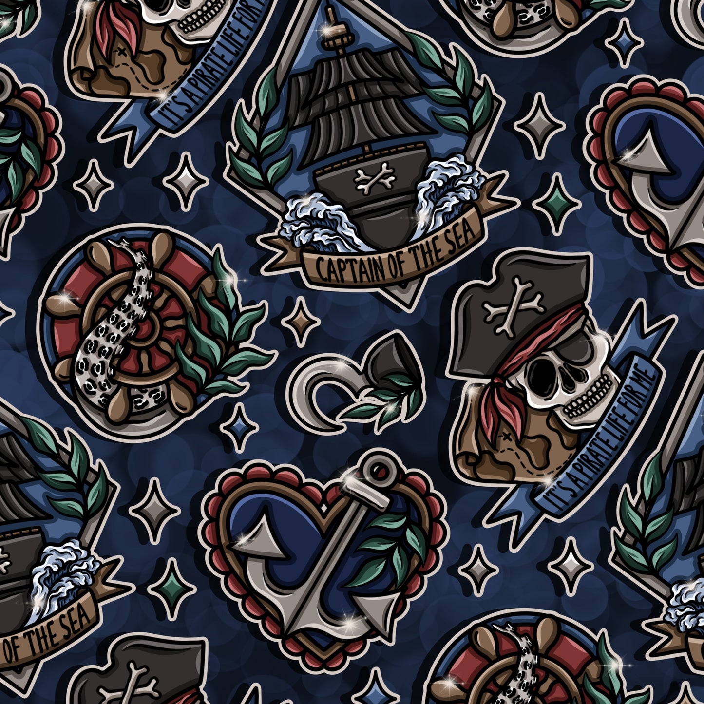 Pirate Tattoo Flash