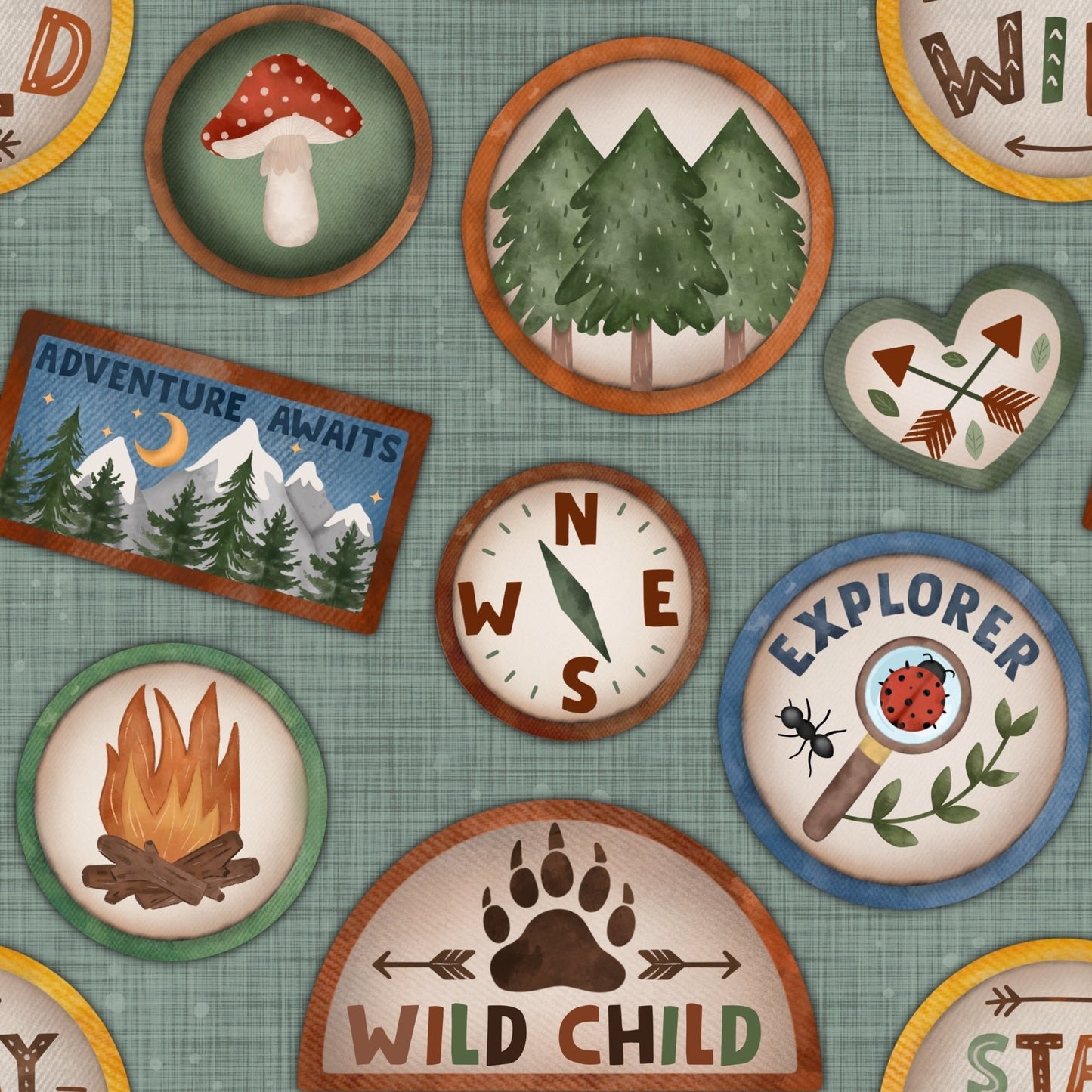 Woodland Badge - Sage