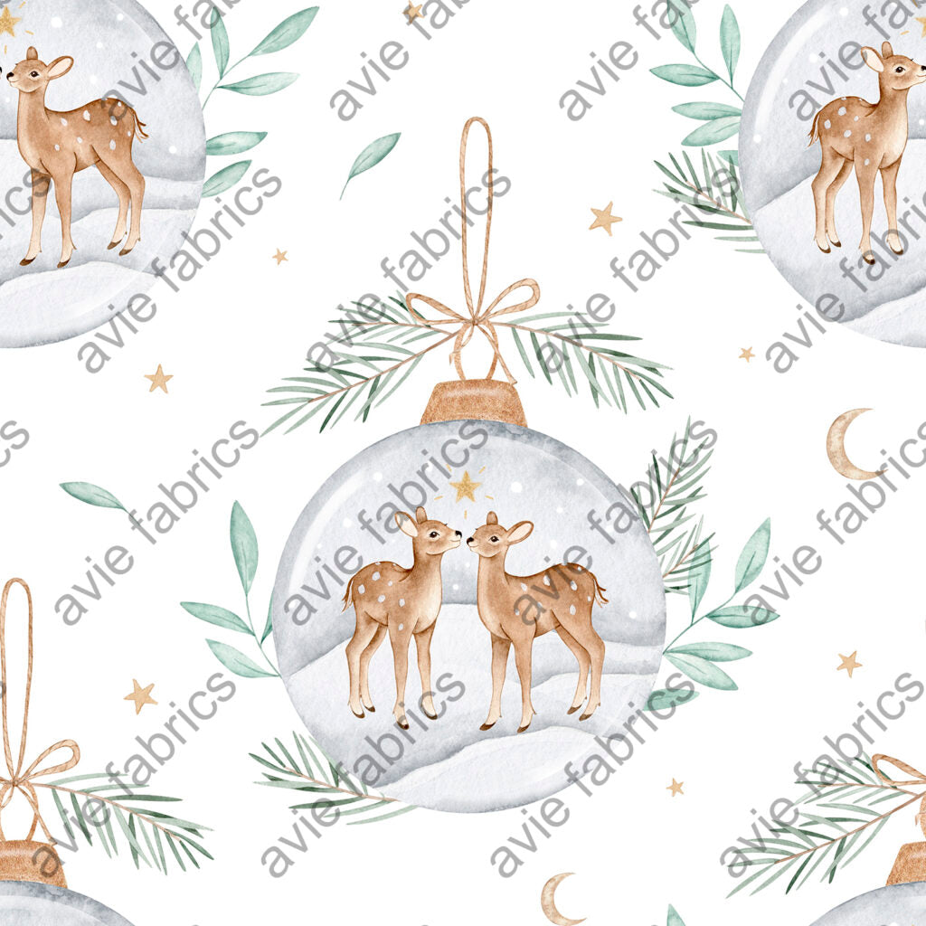 Winter Deer White