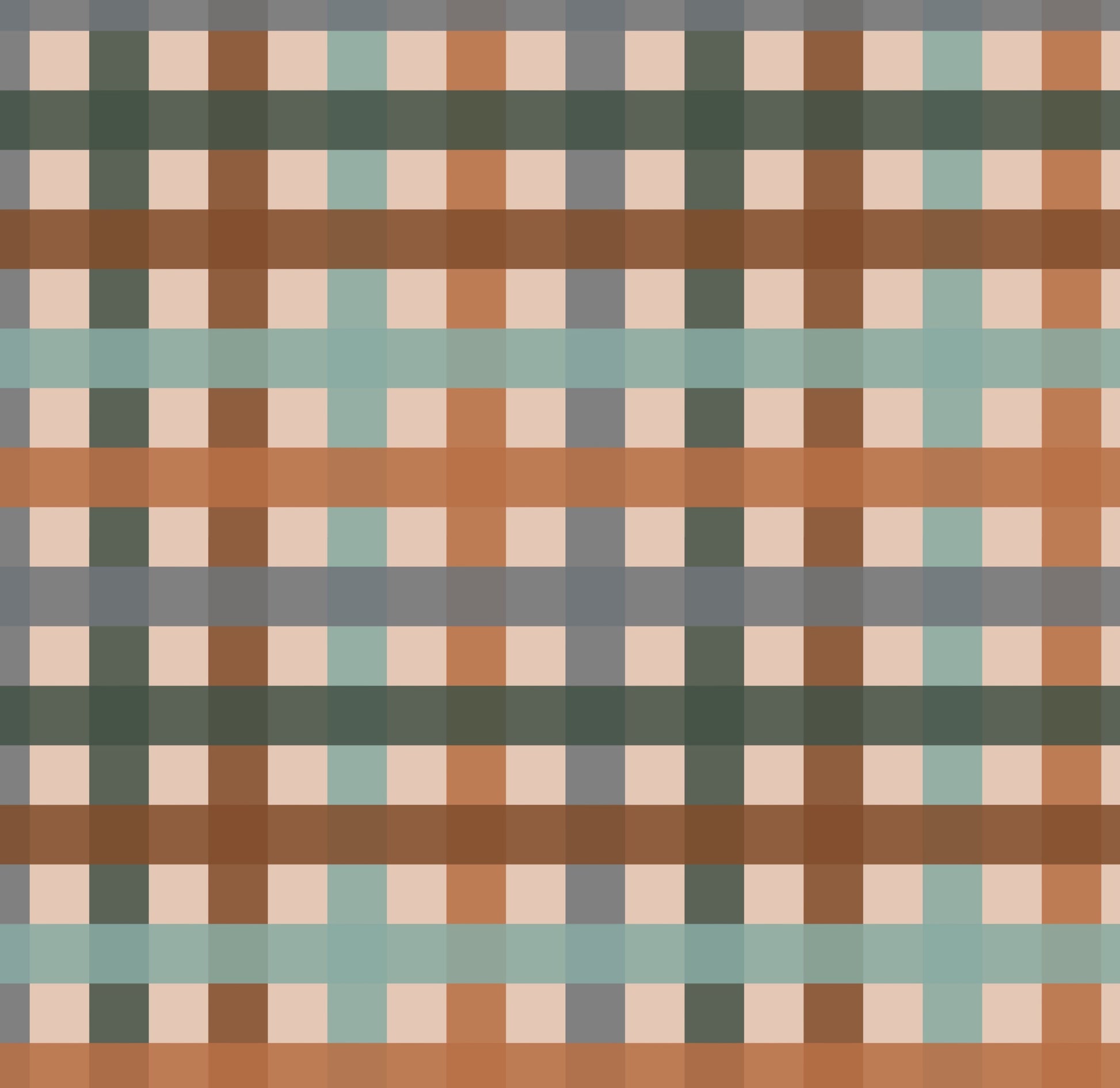 Plaid pattern with brown, green, and beige colors