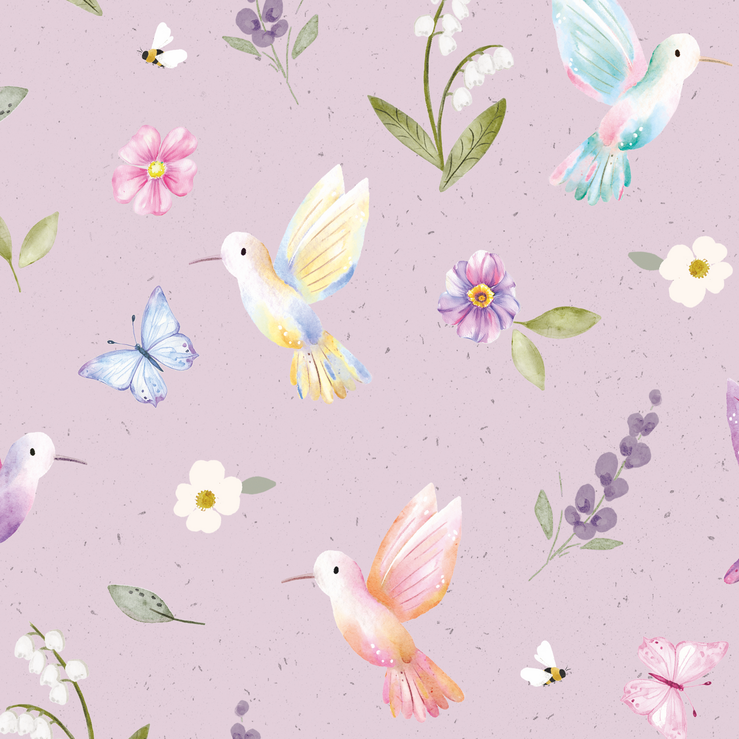 Hummingbirds - Lilac