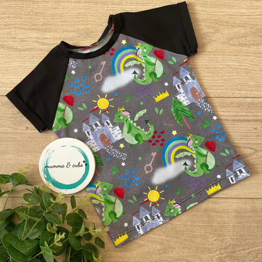 Short Sleeve T-shirt - Diago dragon - 2-3yrs