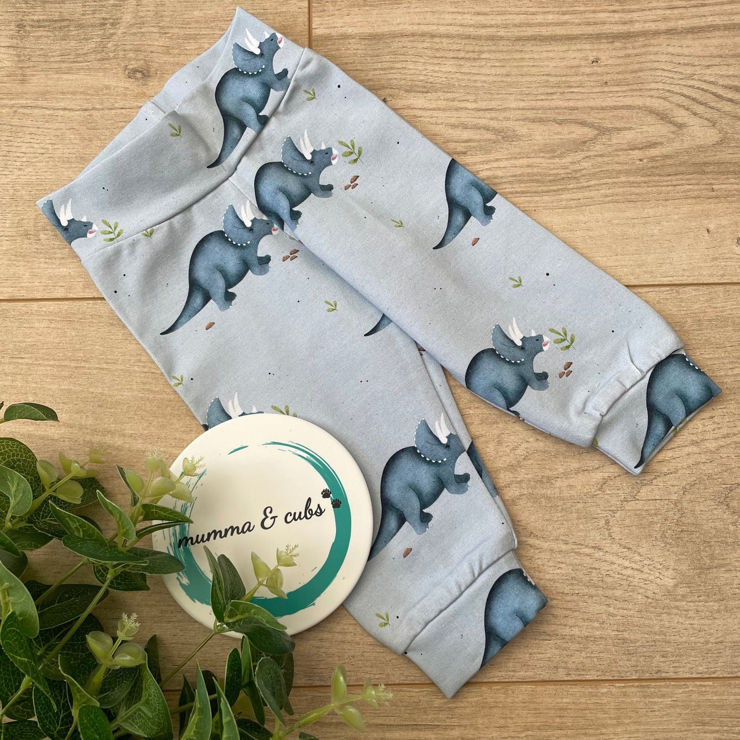 Leggings - Terry Triceratops - 3-6m