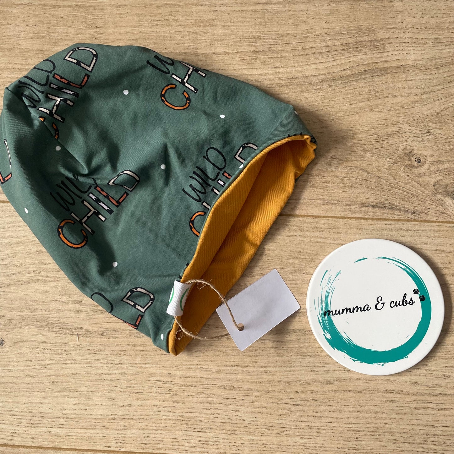 Handmade Slouch Beanie Hat Kids – Ready to Ship | Wild Child  | Oeko-Tex Cotton Jersey Children's hat (48-53cm)