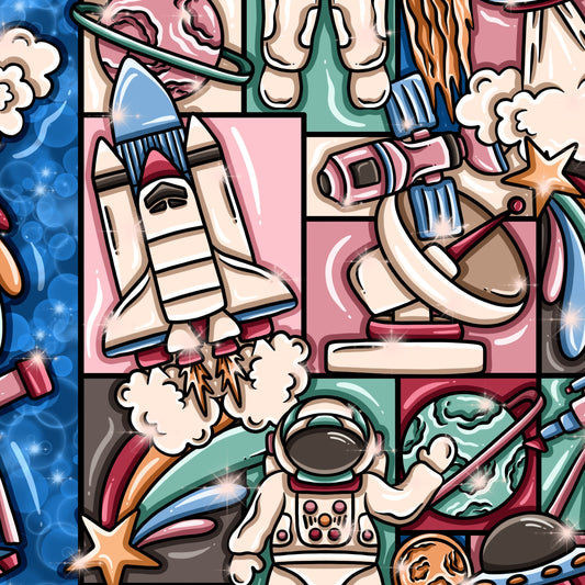 Space Patchwork Pink