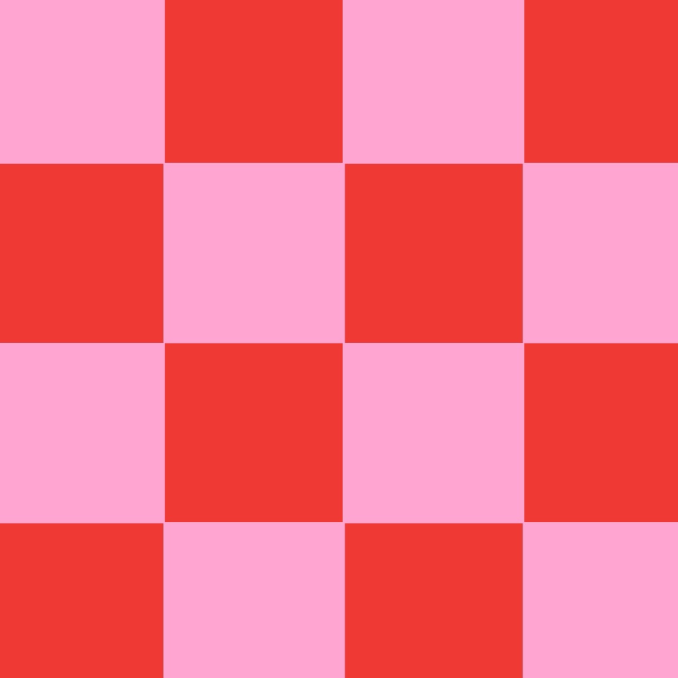 Checkered pattern with alternating red and pink squares