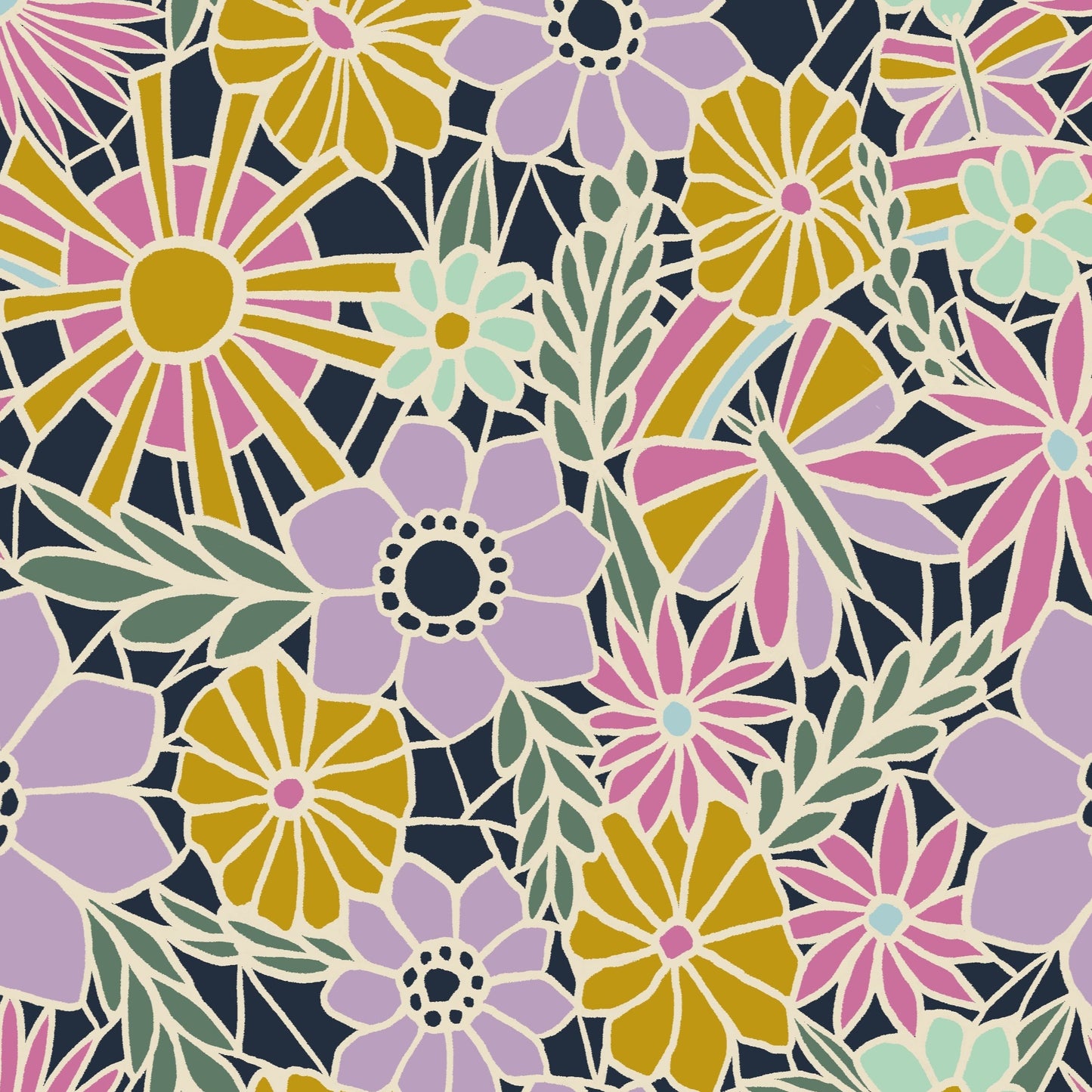Stained glass flowers