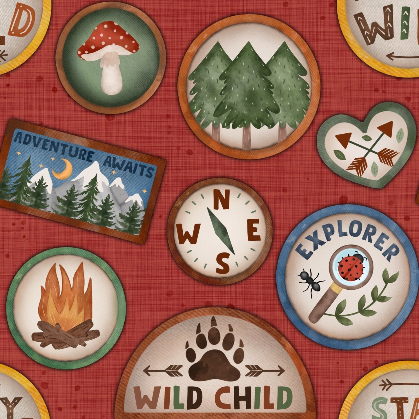 Woodland Badge - Rust